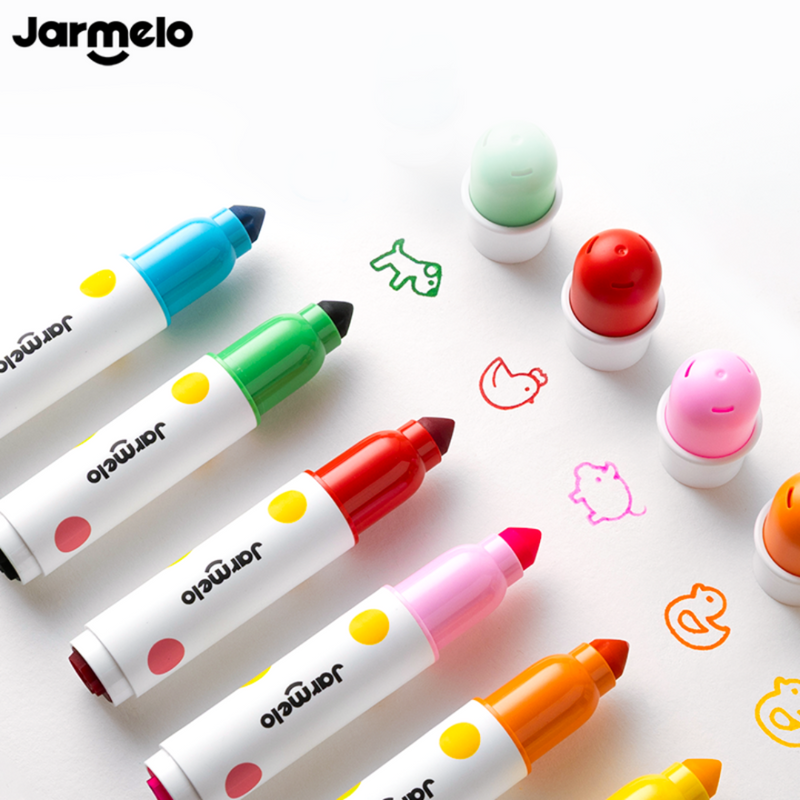 Jarmelo Happy Stampers Washable Markers Farm Animal - 6 Colors