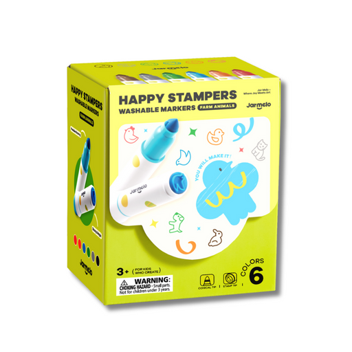Jarmelo Happy Stampers Washable Markers Farm Animal - 6 Colors-Arts & Crafts-Jarmelo-Toycra
