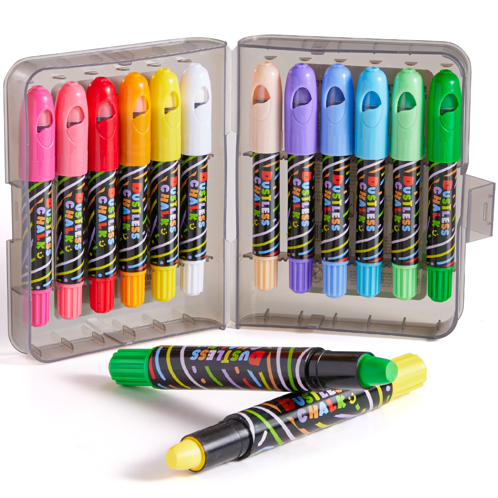 Jarmelo Smooth Time Dustless Chalk - 12 Colors — Toycra