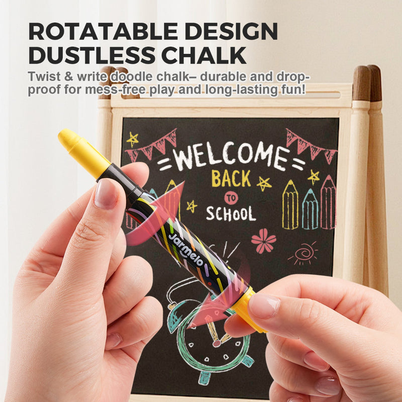 Jarmelo Smooth Time Dustless Chalk - 12 Colors
