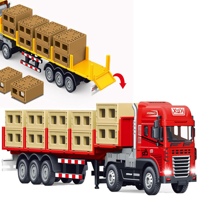 Joy Junction 1:24 Scale Diecast Truck and Trailer Set