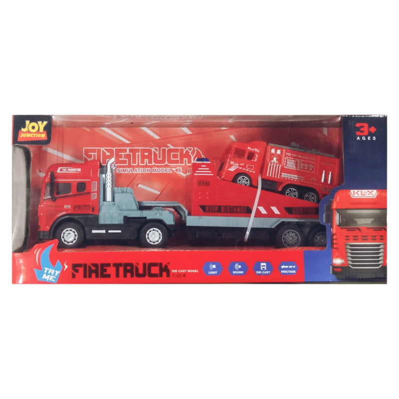 Joy Junction 1:24 Scale Metal Head Construction Toy Fire Truck