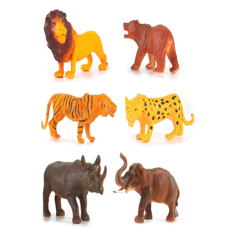 Joy Junction Animal Figure Wild Animals-(Pack of 6)