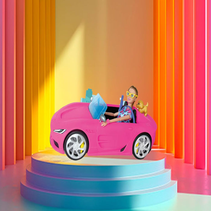 Mcdonalds Barbie Car Story Joy Junction Diana Doll Sport Car — Toycra