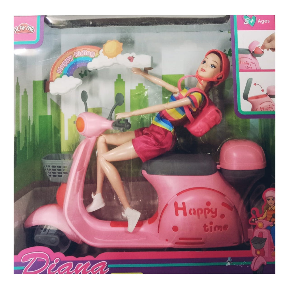 Joy Junction Diana Series Doll with Accessories -Scooter Ride