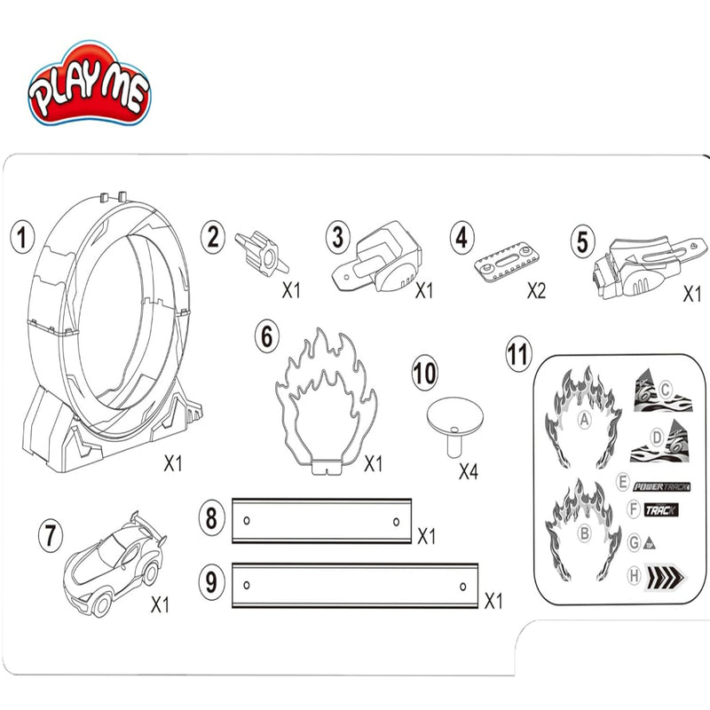 Joy Junction Track Set Loop Track Car Racing Set -14pc