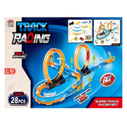 Joy Junction Track Set Loop Track Set With 1 1:64 Scale Pull-Back Car-28pc