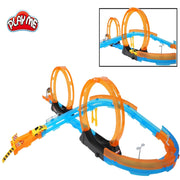 Joy Junction Track Set Loop Track Set With 1 1:64 Scale Pull-Back Car-28pc