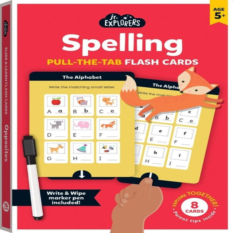 Junior Explorers Spelling Pull-the-Tab Flash Cards
