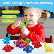 JurassiCount-Montessori Dinosaur Number Matching Set (20 pcs)-Learning & Education-Open Ended-Toycra