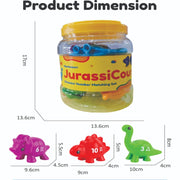 JurassiCount-Montessori Dinosaur Number Matching Set (20 pcs)-Learning & Education-Open Ended-Toycra