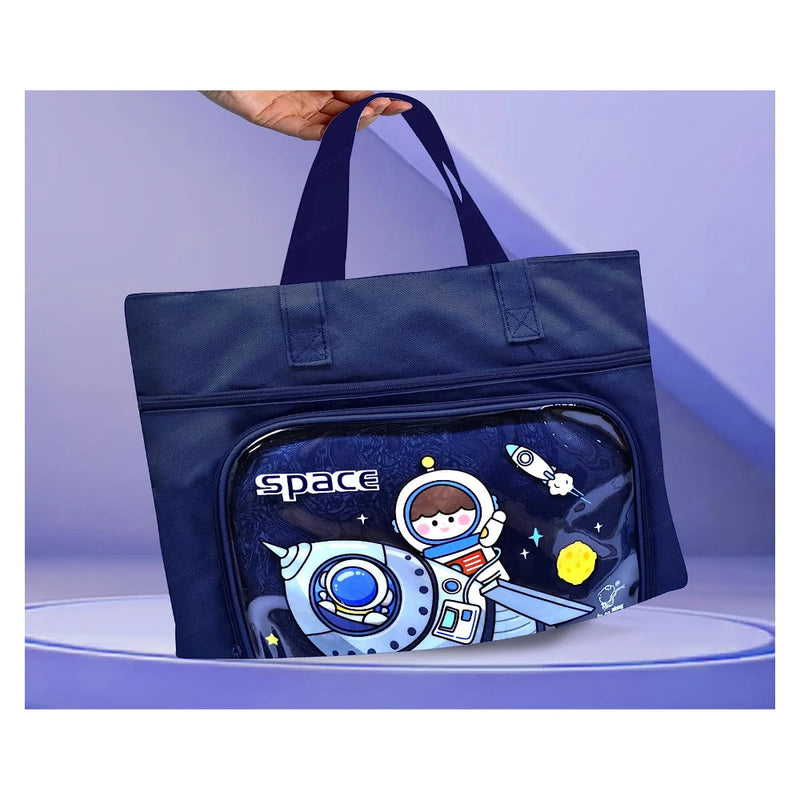 KBX Space theme Hand Bag with Handle Strap and Zipper