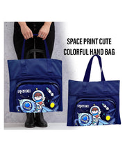 KBX Space theme Hand Bag with Handle Strap and Zipper