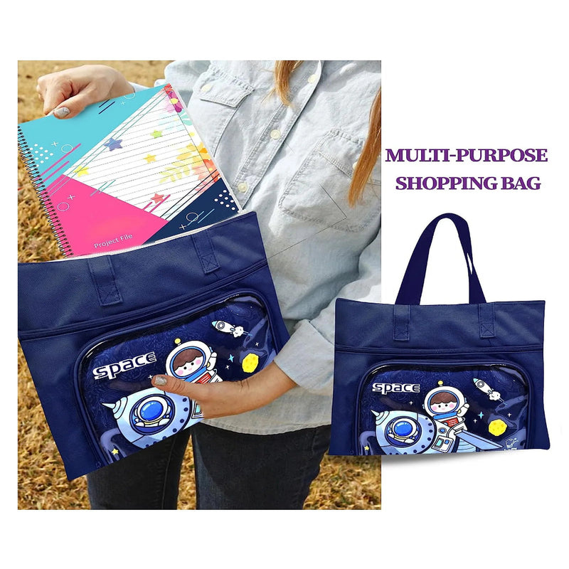 KBX Space theme Hand Bag with Handle Strap and Zipper