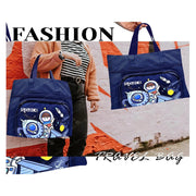 KBX Space theme Hand Bag with Handle Strap and Zipper
