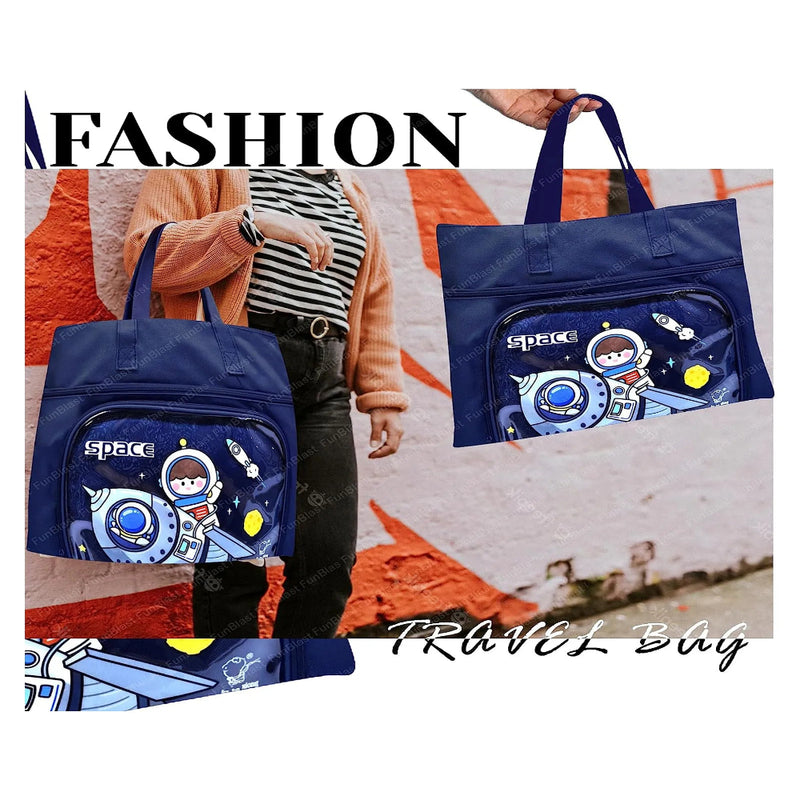 KBX Space theme Hand Bag with Handle Strap and Zipper