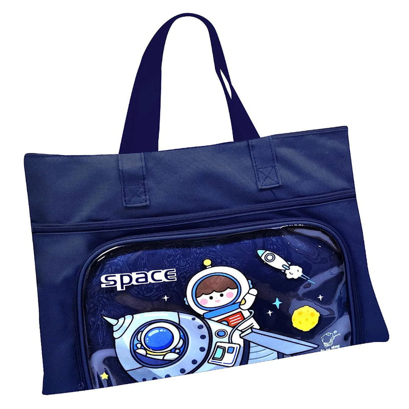 KBX Space theme Hand Bag with Handle Strap and Zipper