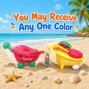 KV Toys Beach Toys for Kids 6 Pcs Fruit Beach Sand Toy Set with Strawberry Wheelbarrow-Multicolor