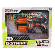 KV Toys Quco G-Strike Double Barrel Soft Bullet Blaster Gun - (Multiple Color)