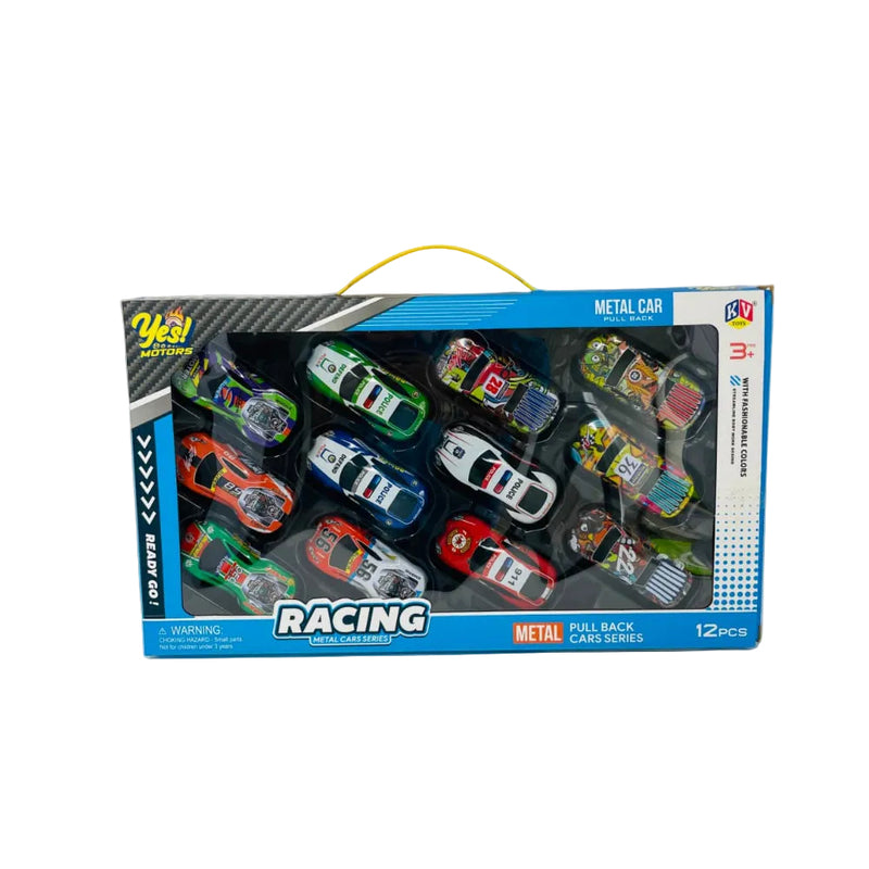 KV Toys Racing Metal Pull Back Car Set - Multicolor