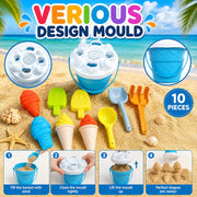 KV Toys Sand Play Accessories Kit for Outdoor Beach Play -Multicolor