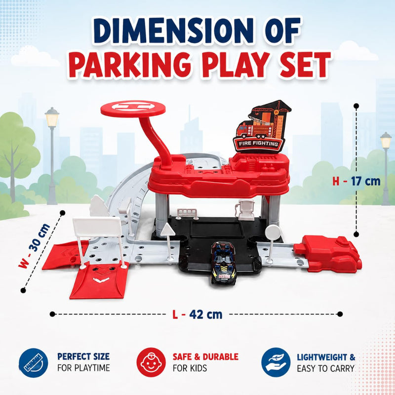 K.V Toys DIY Engineering Garage Playset With Die-Cast Car-Multicolor