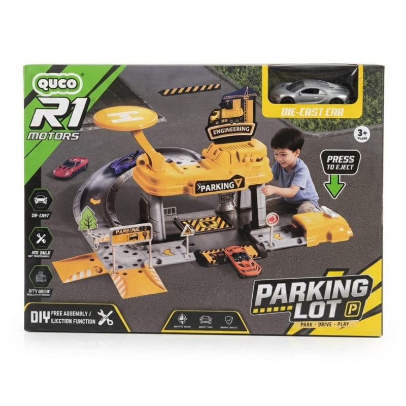 K.V Toys DIY QUCO R1 Motors Parking Lot With Die-Cast Car