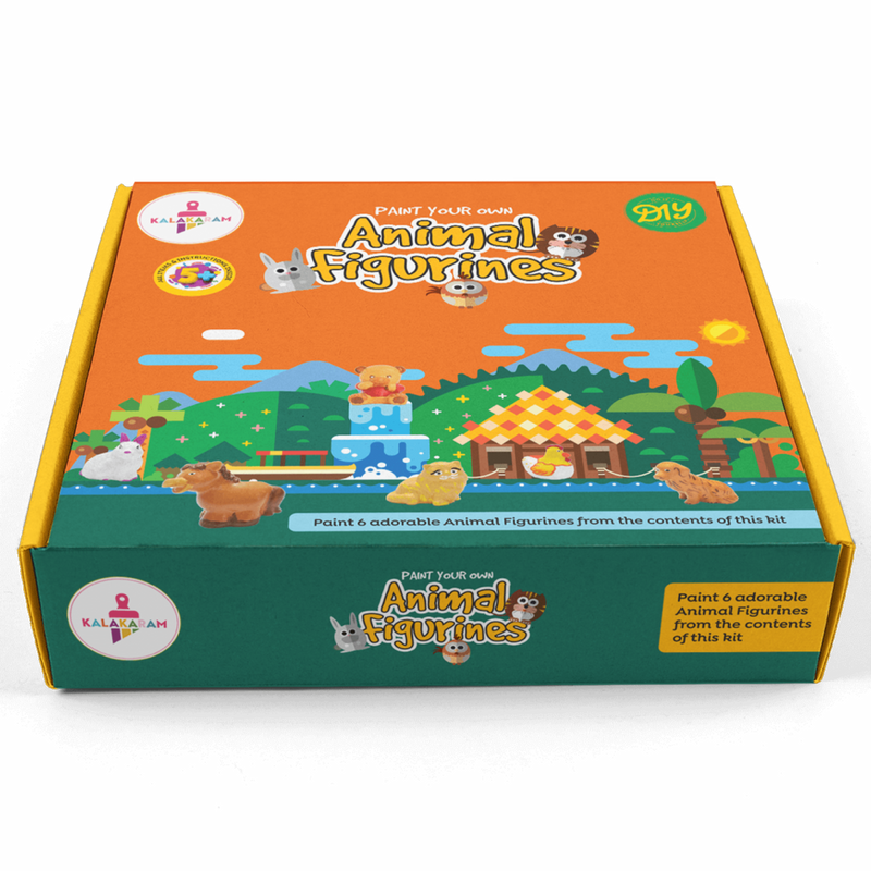 Kalakaram Animal Figurines Painting Kit