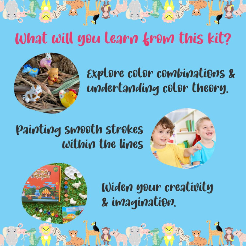 Kalakaram Animal Figurines Painting Kit