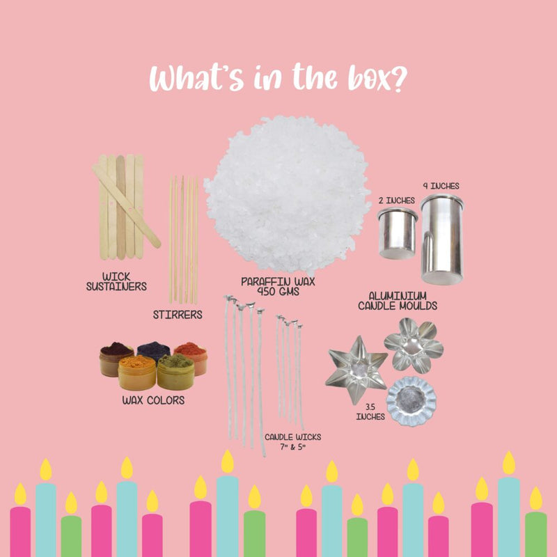 Kalakaram Colored Candle Making Kit-Arts & Crafts-Kalakaram-Toycra