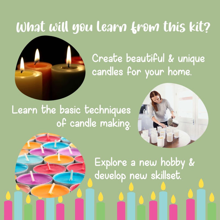 Kalakaram Colored Candle Making Kit-Arts & Crafts-Kalakaram-Toycra