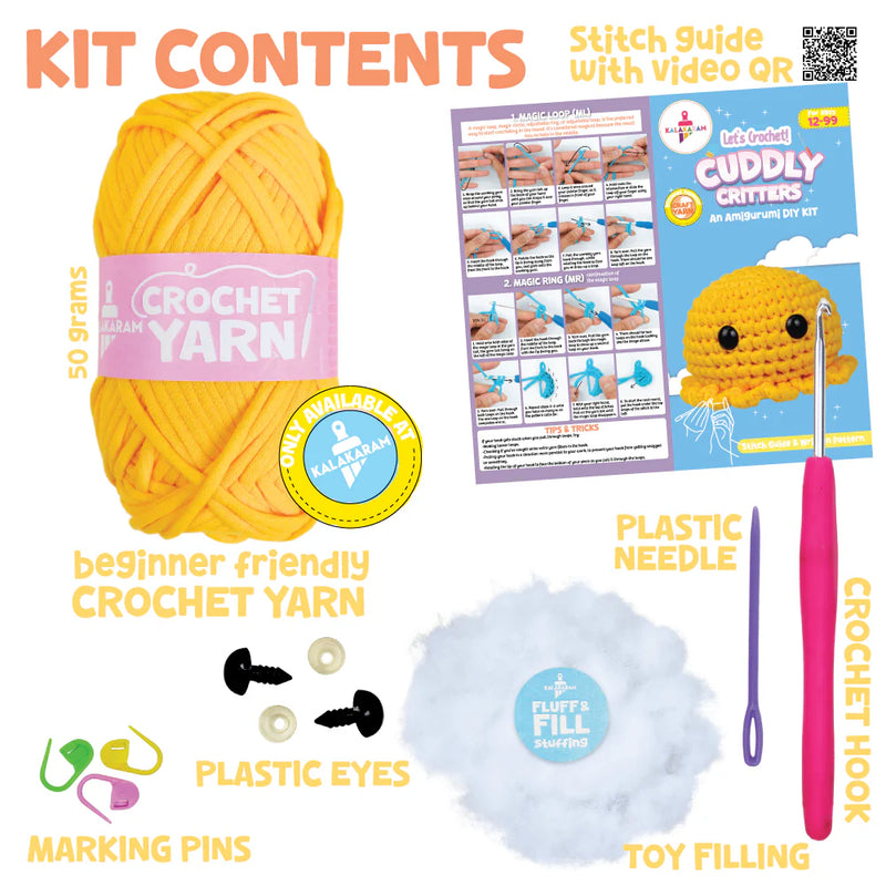 Kalakaram Crochet Kit for Beginners- Make Crochet Octopus Toy