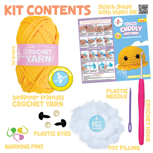 Kalakaram Crochet Kit for Beginners- Make Crochet Octopus Toy