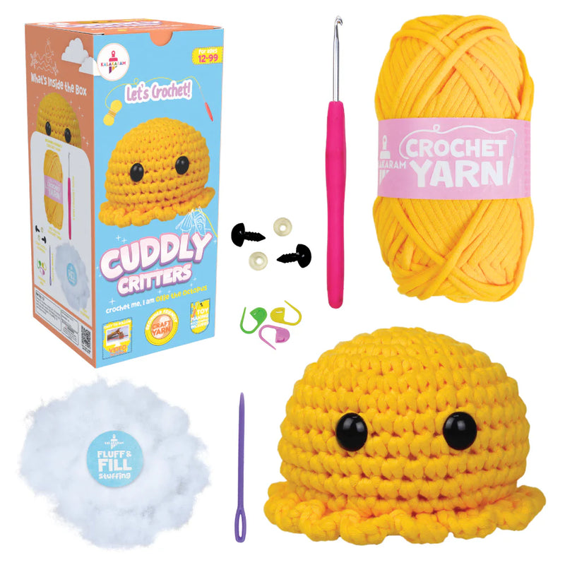 Kalakaram Crochet Kit for Beginners- Make Crochet Octopus Toy