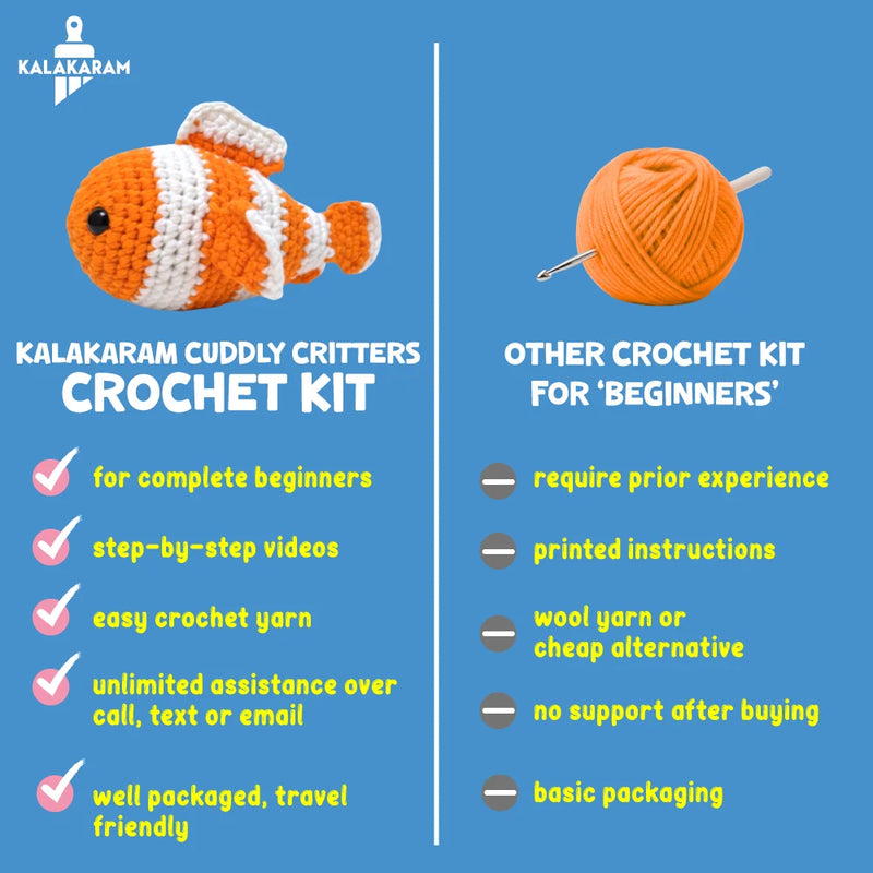 Kalakaram Cuddly Critters Kit -Fish