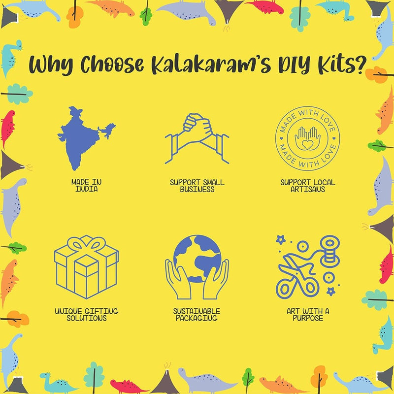 Kalakaram Dinosaur Coaster Painting Kit