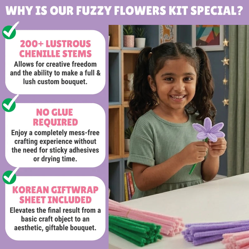 Kalakaram Fuzzy Flower Making Kit
