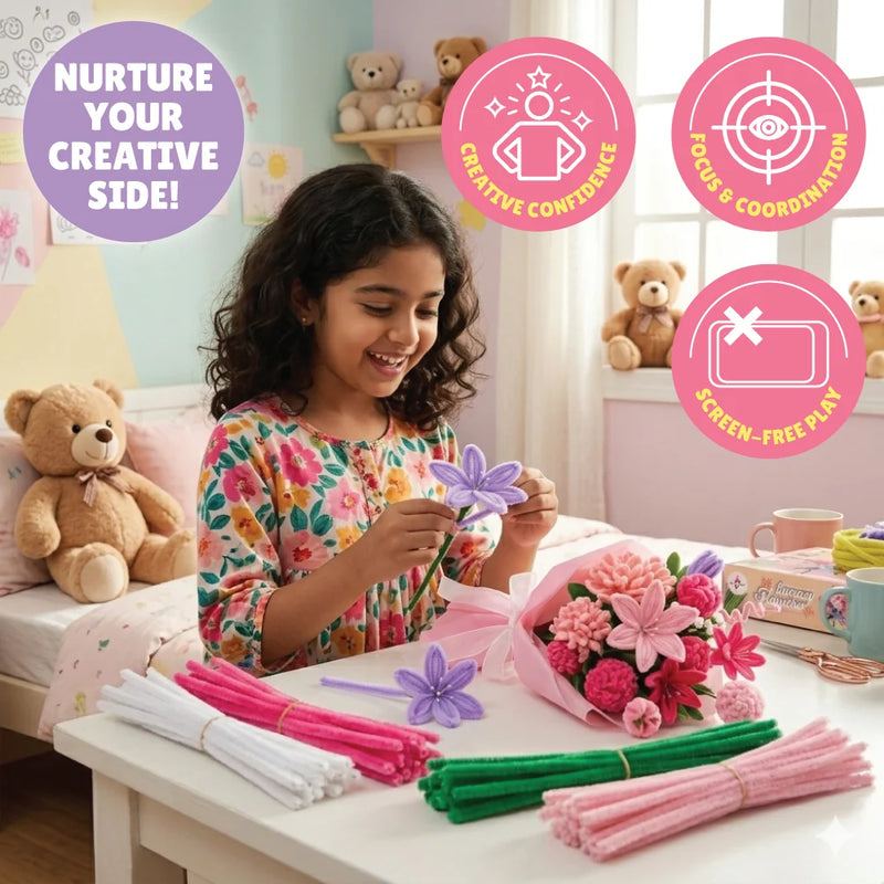 Kalakaram Fuzzy Flower Making Kit