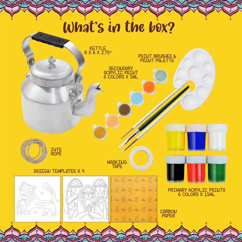 Kalakaram Kalighat Painting Kettle Kit