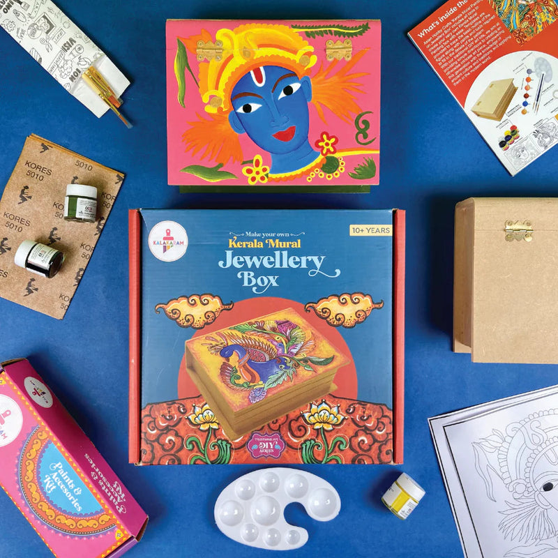 Kalakaram Kerala Mural Jewellery Box Painting Kit