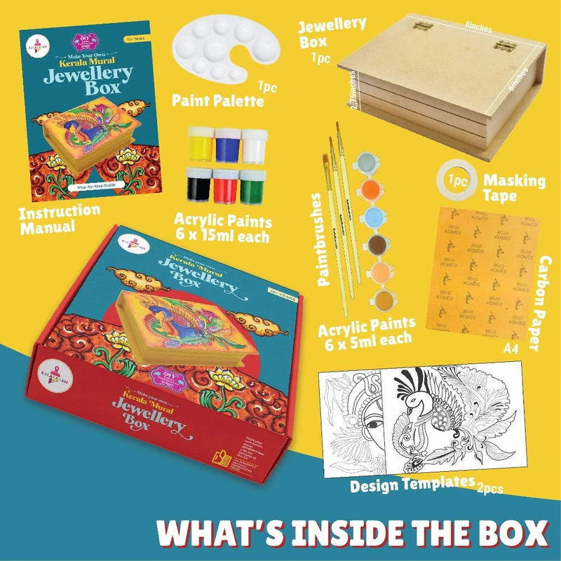 Kalakaram Kerala Mural Jewellery Box Painting Kit