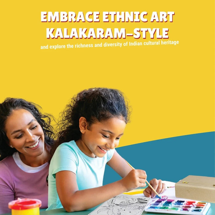 Kalakaram Kerala Mural Jewellery Box Painting Kit-Arts & Crafts-Kalakaram-Toycra