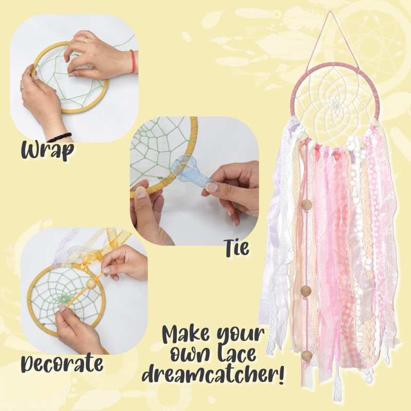 Kalakaram Lace Dream Catcher Kit-Arts & Crafts-Kalakaram-Toycra