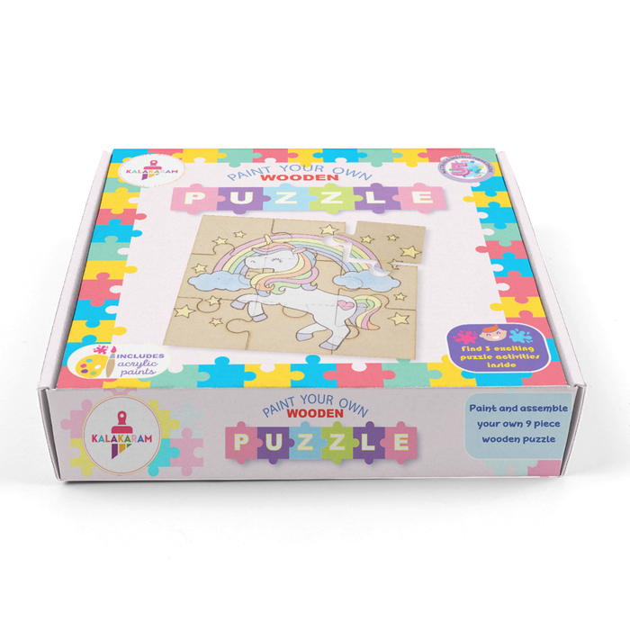 Kalakaram MDF Puzzle Unicorn-Arts & Crafts-Kalakaram-Toycra