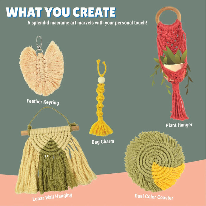 Kalakaram Macrame Kit for Beginners-Arts & Crafts-Kalakaram-Toycra