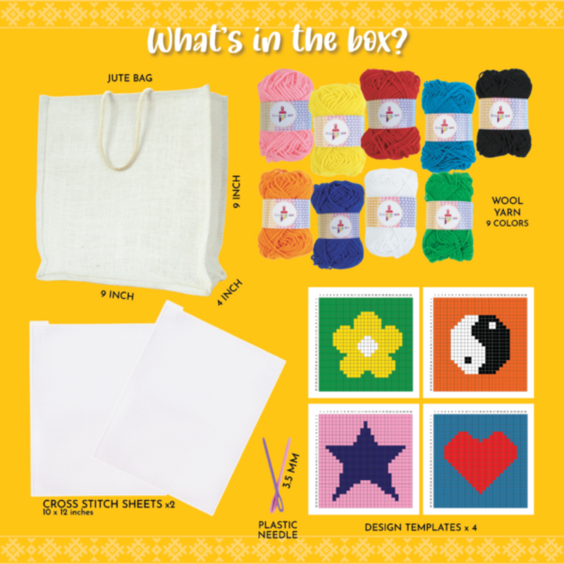 Kalakaram Make Your Own Cross Stitch Bag