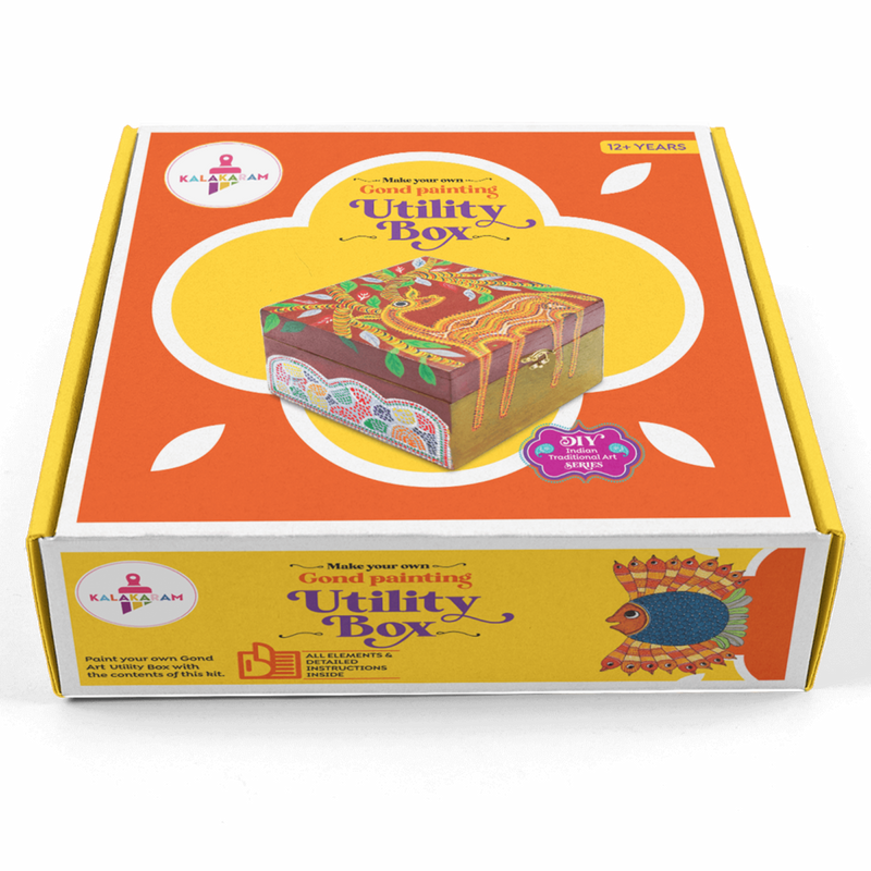 Kalakaram Make Your Own Gond Painting Utility Box