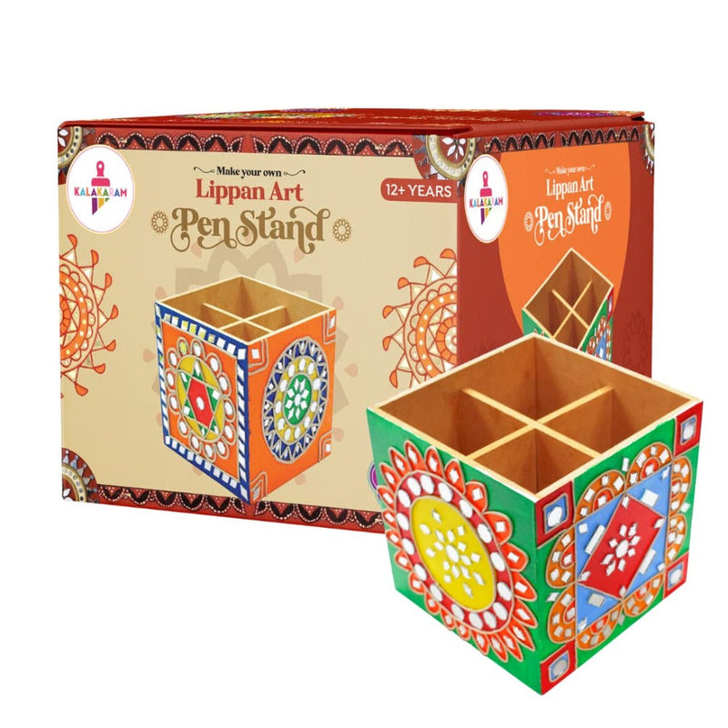 Kalakaram Make Your Own Lippan Art Pen Stand DIY Kit