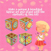 Kalakaram Make Your Own Lippan Art Pen Stand DIY Kit