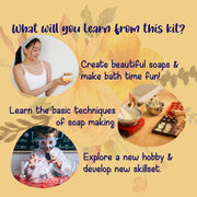 Kalakaram Melt & Pour Natural Cocoa Butter Floral Soap Making Kit